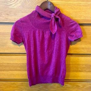 Pink short sleeve sweater